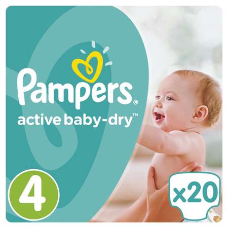 Подгузники Pampers Active Baby-Dry 20 шт. 4 8-14 кг