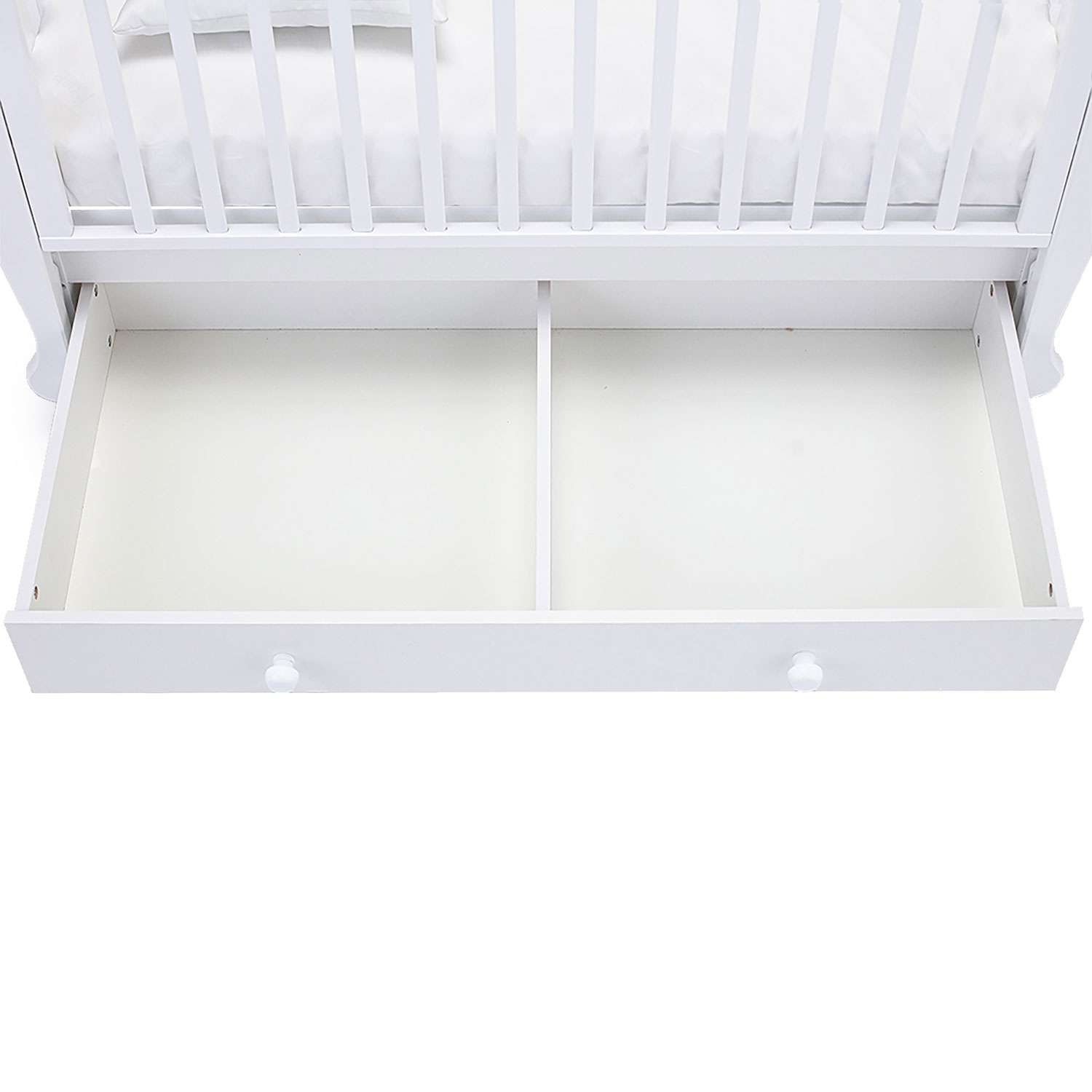 Детская кроватка Nuovita прямоугольная, продольный маятник (белый) - фото 18