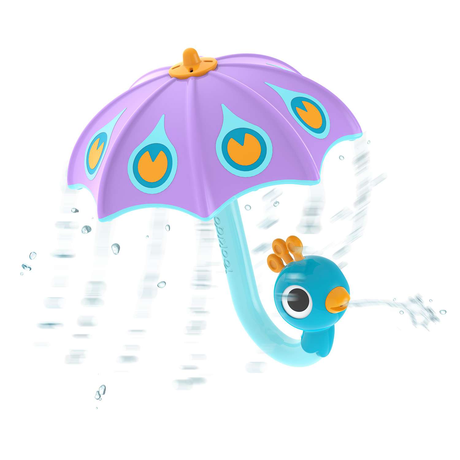 Игрушка для ванны Yookidoo Зонтик-павлин. Создай дождь! фиолетовый - фото 2