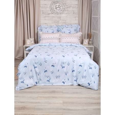 Комплект постельного белья Mona Liza евро. ML Premium Provence 2023 сатин blue