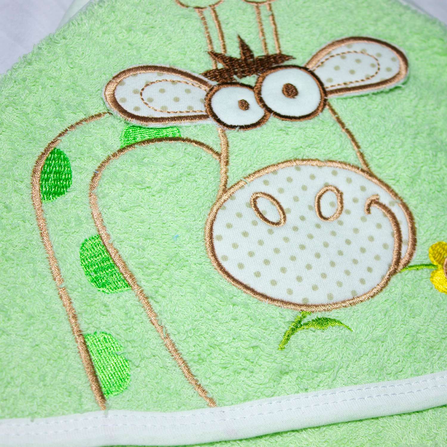 Полотенце Осьминожка с уголком махровое с вышивкой Жираф - фото 8