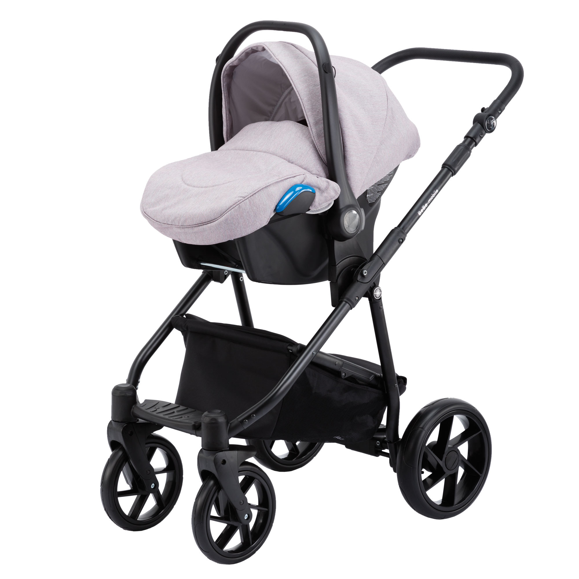 Коляска 3в1 BeBe-mobile Gusto Standart GU19 Серо-розовый-Серо-сиреневый - фото 3