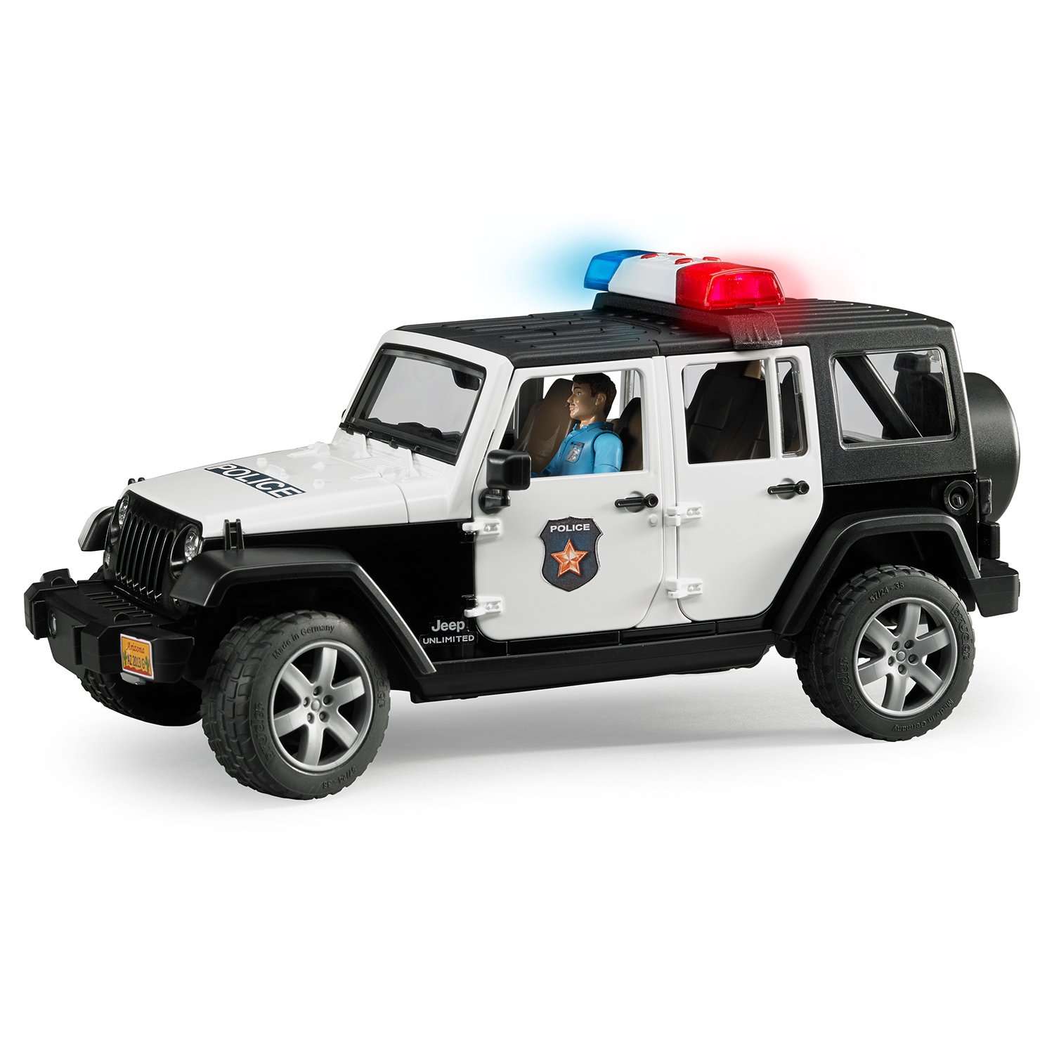 Автомобиль BRUDER 02526 Bruder 02526 Внедорожник Jeep Wrangler Unlimited Rubicon Полиция с фигуркой 02526 - фото 2