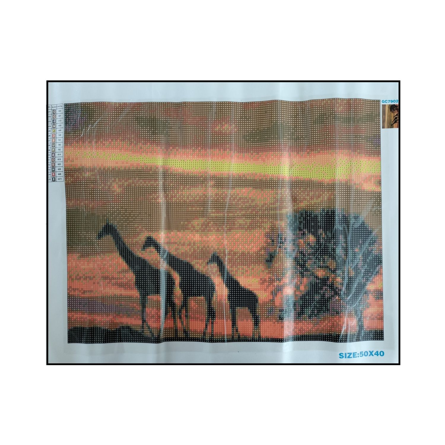 Алмазная мозаика Seichi Жирафы на закате 40х50 см - фото 3