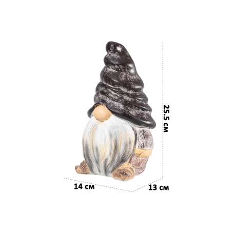 Фигурка Elan Gallery 14х13х25.5 см Гном Эрик с коричневым колпачком