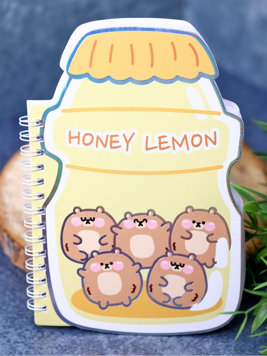 Блокнот на спирали iLikeGift Honey lemon tea 60 листов - фото 1
