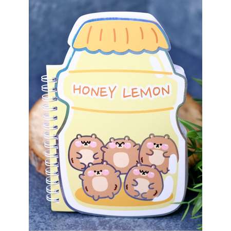 Блокнот на спирали iLikeGift Honey lemon tea 60 листов