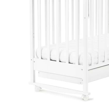 Детская кроватка СКВ Березка прямоугольная, без маятника (белый)