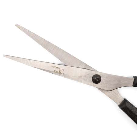 Ножницы универсальные KARMET стальные пластиковые ручки с усилителем и винтом для регулировки хода 17 см