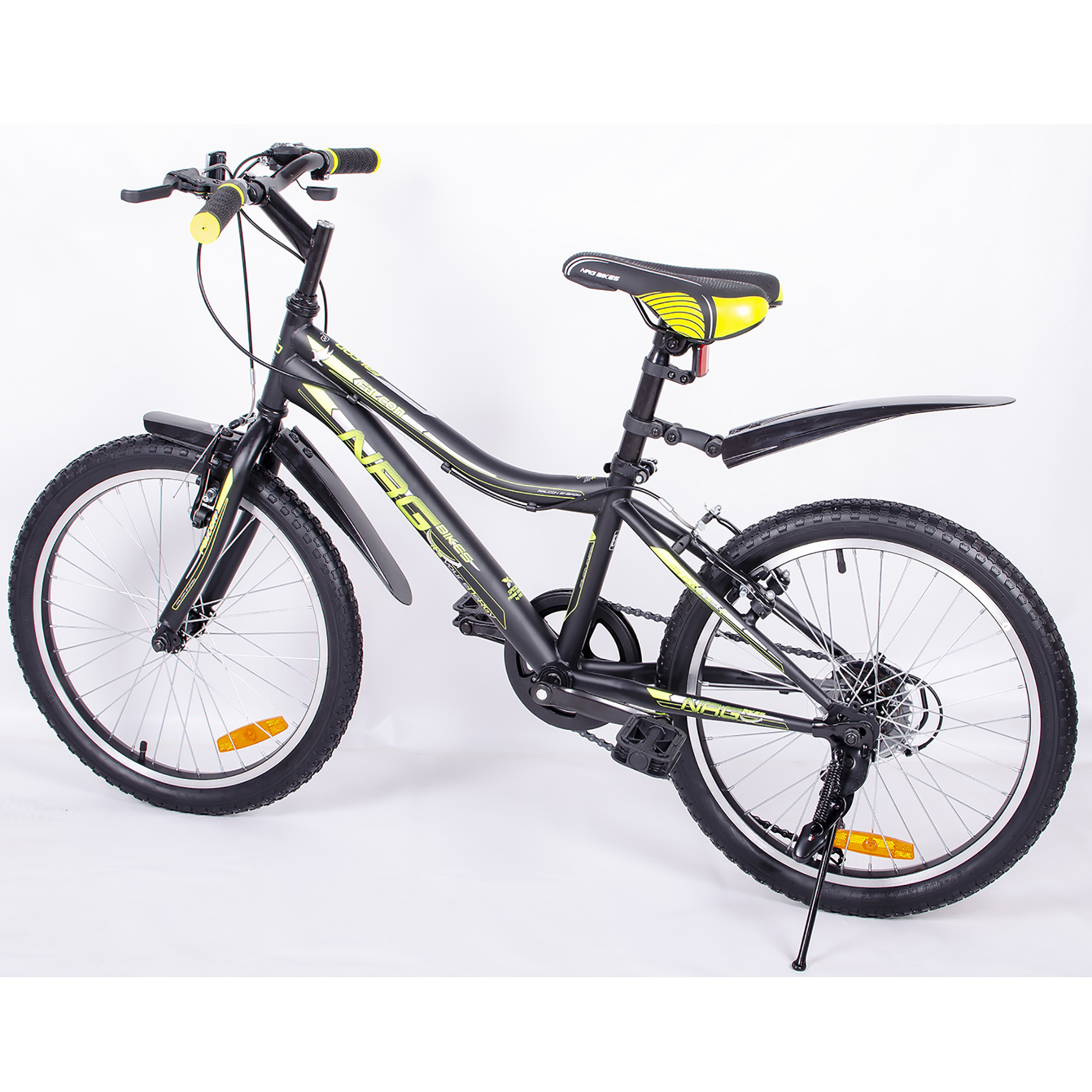 Велосипед NRG BIKES Falcon 20 black-lemon-silver - фото 11