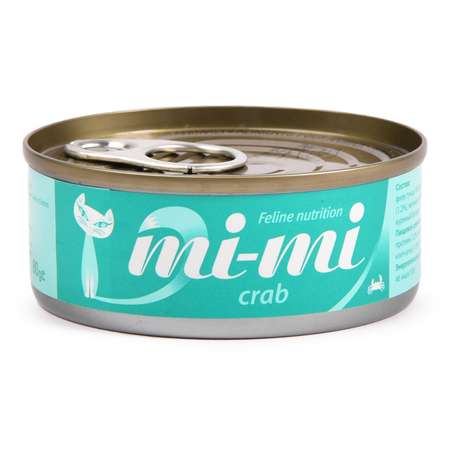 Корм влажный для кошек Mi-Mi 80г с мясом краба консервированный