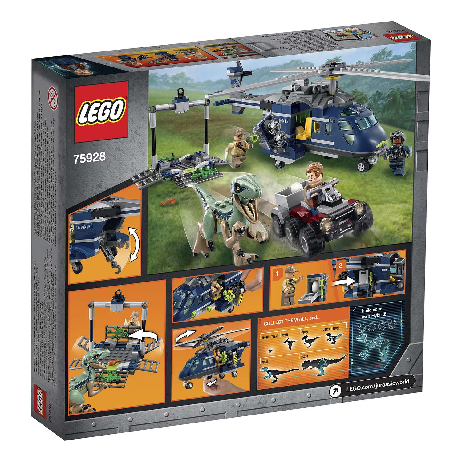 Конструктор LEGO Jurassic World Погоня за Блю на вертолёте 75928 - фото 3