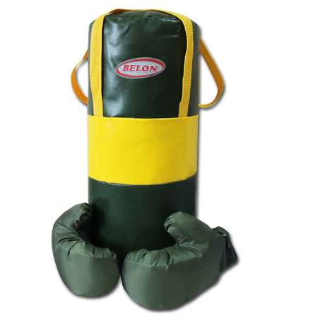 Детский набор для бокса Belon familia груша с перчатками принт военный