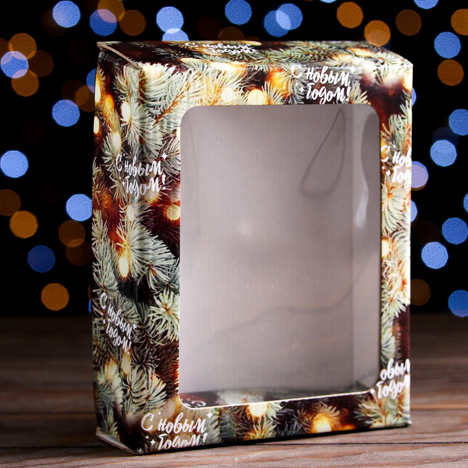Коробка Sima-Land подарочная. крышка дно. с окном«Сказочный миг» 18×15×5 см - фото 1