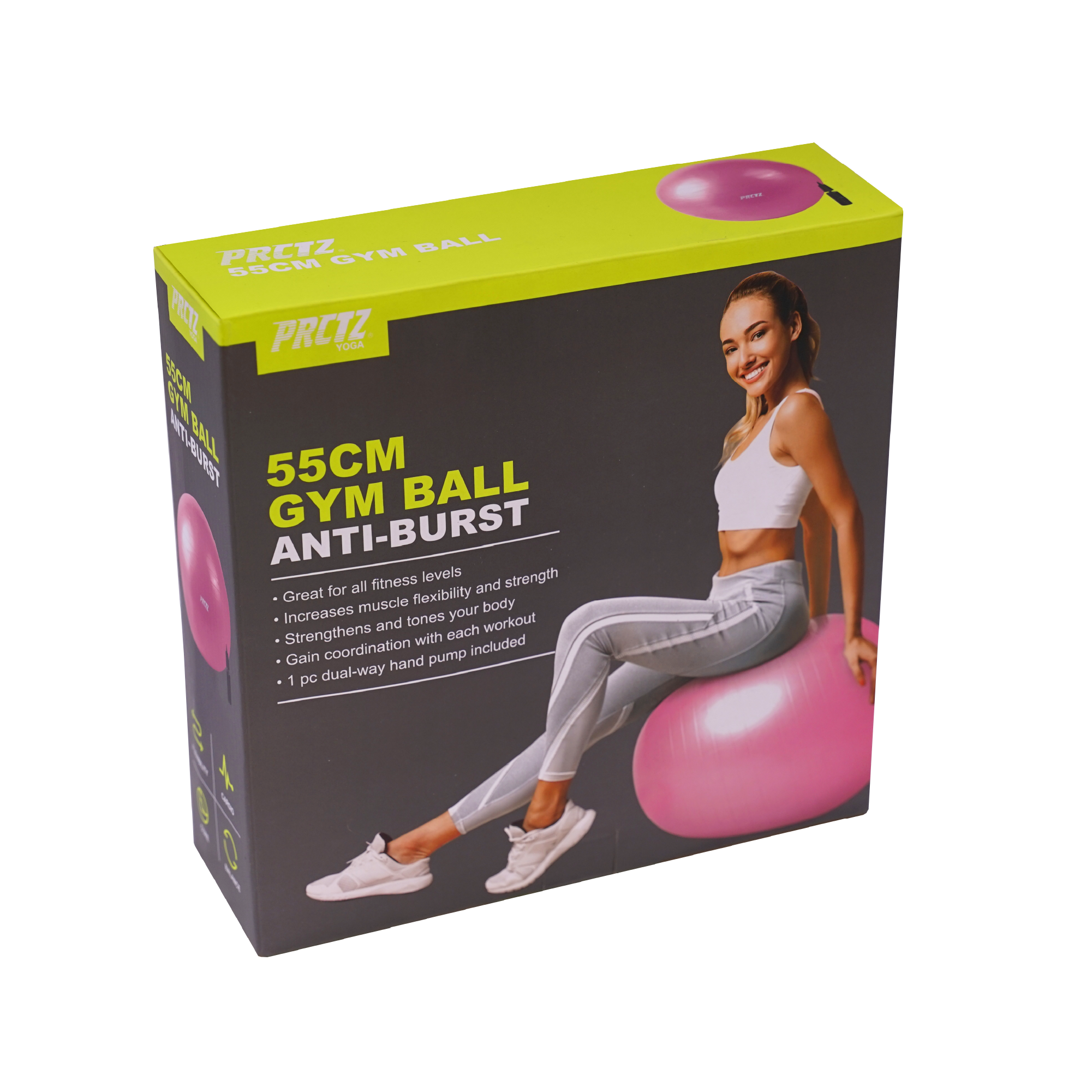 Мяч гимнастический PRCTZ Gym Ball Anti-Burst 55 см. - фото 2