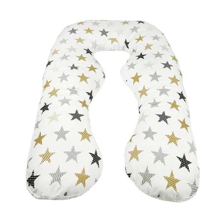 Подушка для беременных AmaroBaby анатомическая 340х72 см Звезды пэчворк