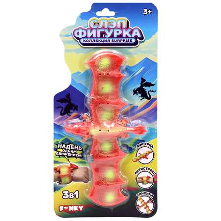 Игрушка Funky Toys резиновая слэп-фигурка дракон оранжевая FT23502-1-МП