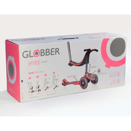 Самокат Globber Evo 4 в 1 Plus Розовый 453-132