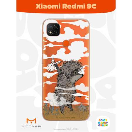 Силиконовый чехол Mcover для смартфона Xiaomi Redmi 9C Союзмультфильм Ежик в тумане и дымка