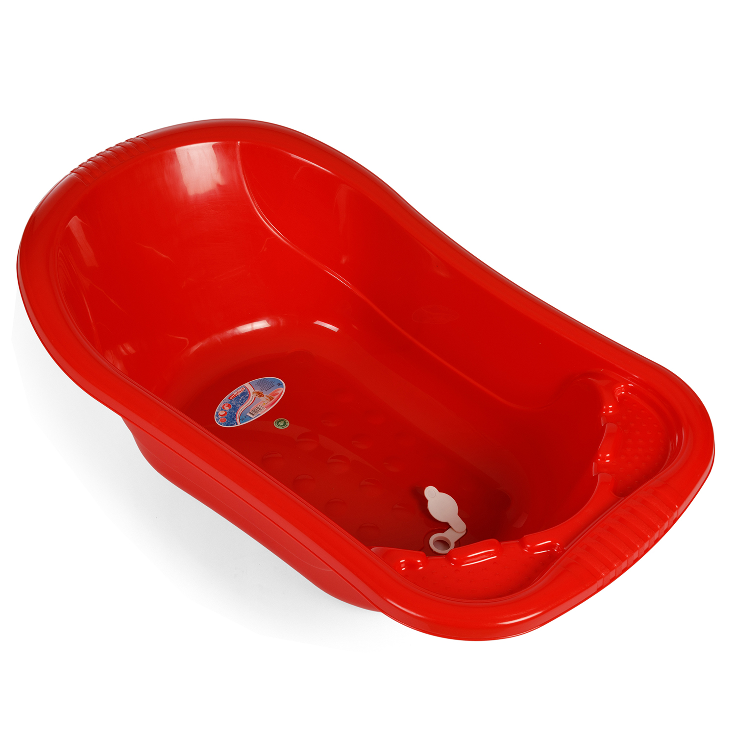 Ванна детская elfplast для купания со сливным клапаном 50 л красный - фото 6