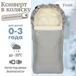 Конверт в коляску Чудо-чадо меховой «Frost» серебристый