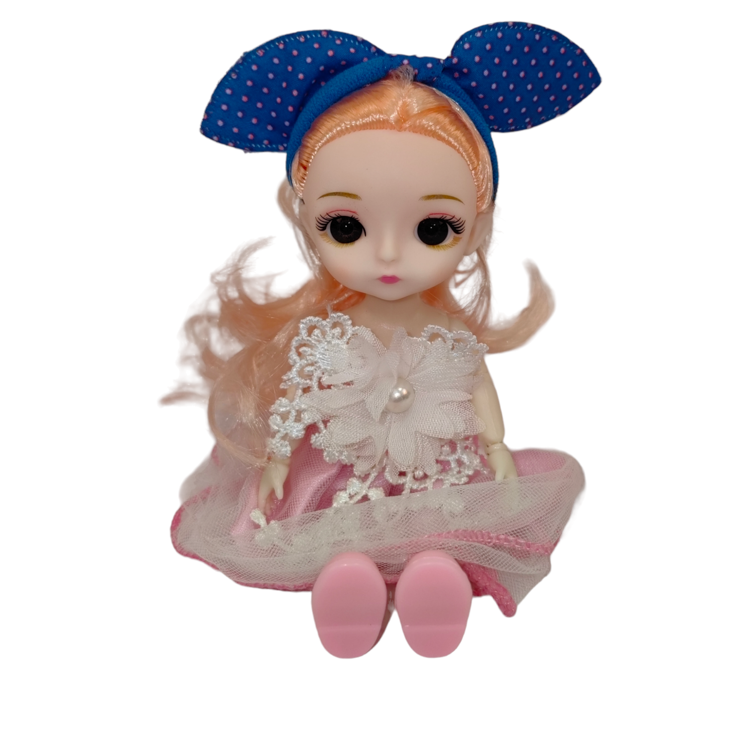 Кукла SHARKTOYS 15 см с бантом в фиолетовом платье в подарочной коробке 350000005 - фото 1