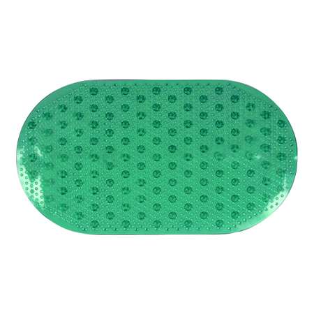 Коврик FOVERO для ванной SPA прозрачный Горошек 67х36см зеленый