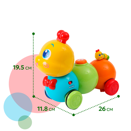 Забавная гусеница BabyGo на р/у обучающая