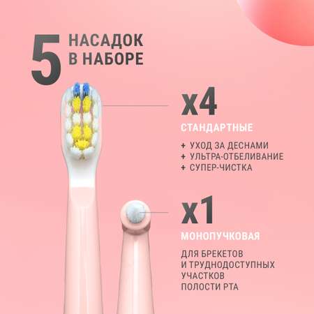 Электрическая звуковая зубная щетка CS MEDICA CS Medica CS-232 (розовая)