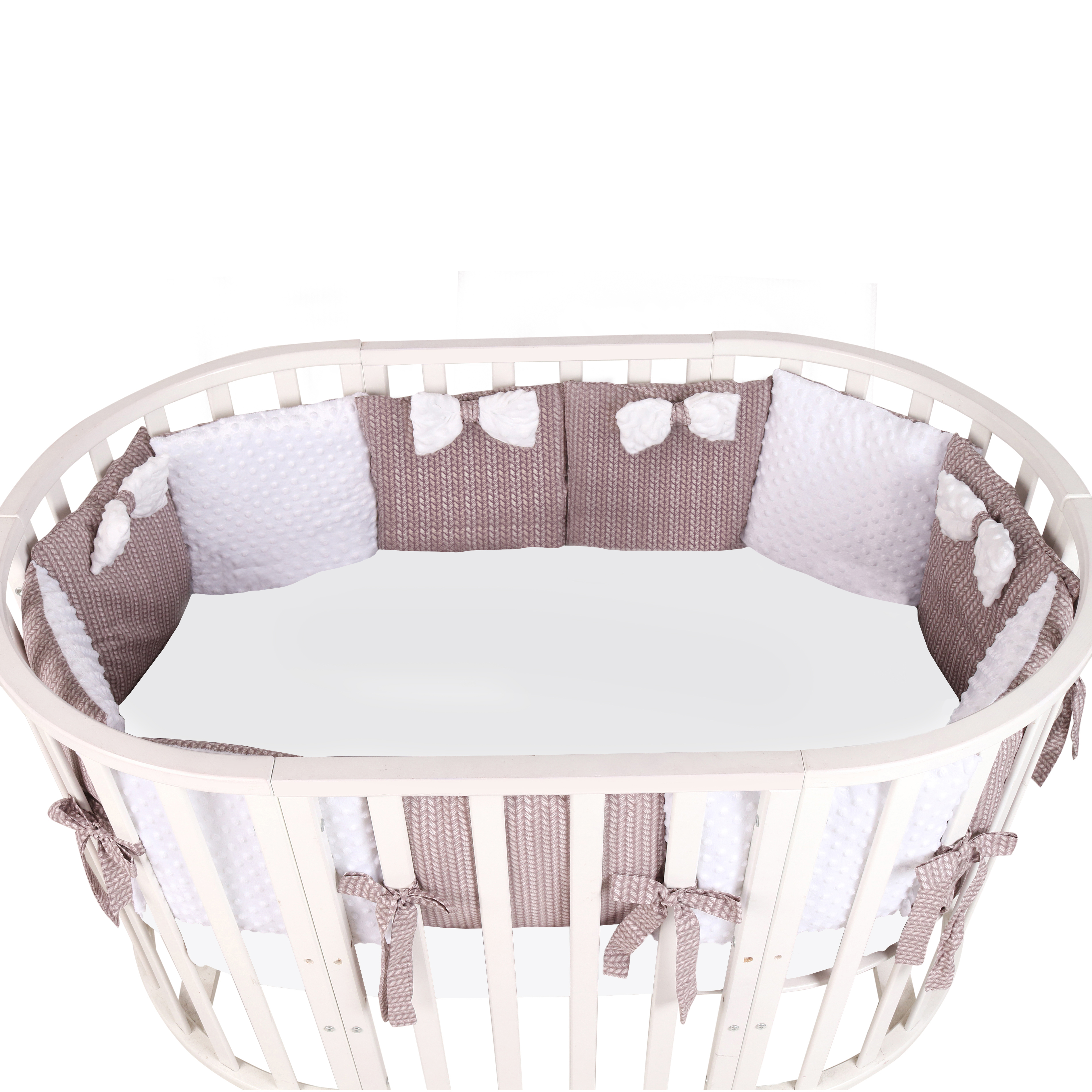 Бортик в кроватку Amarobaby Classic Collection Рельеф 12подушек ABDM-3112-OCK - фото 1