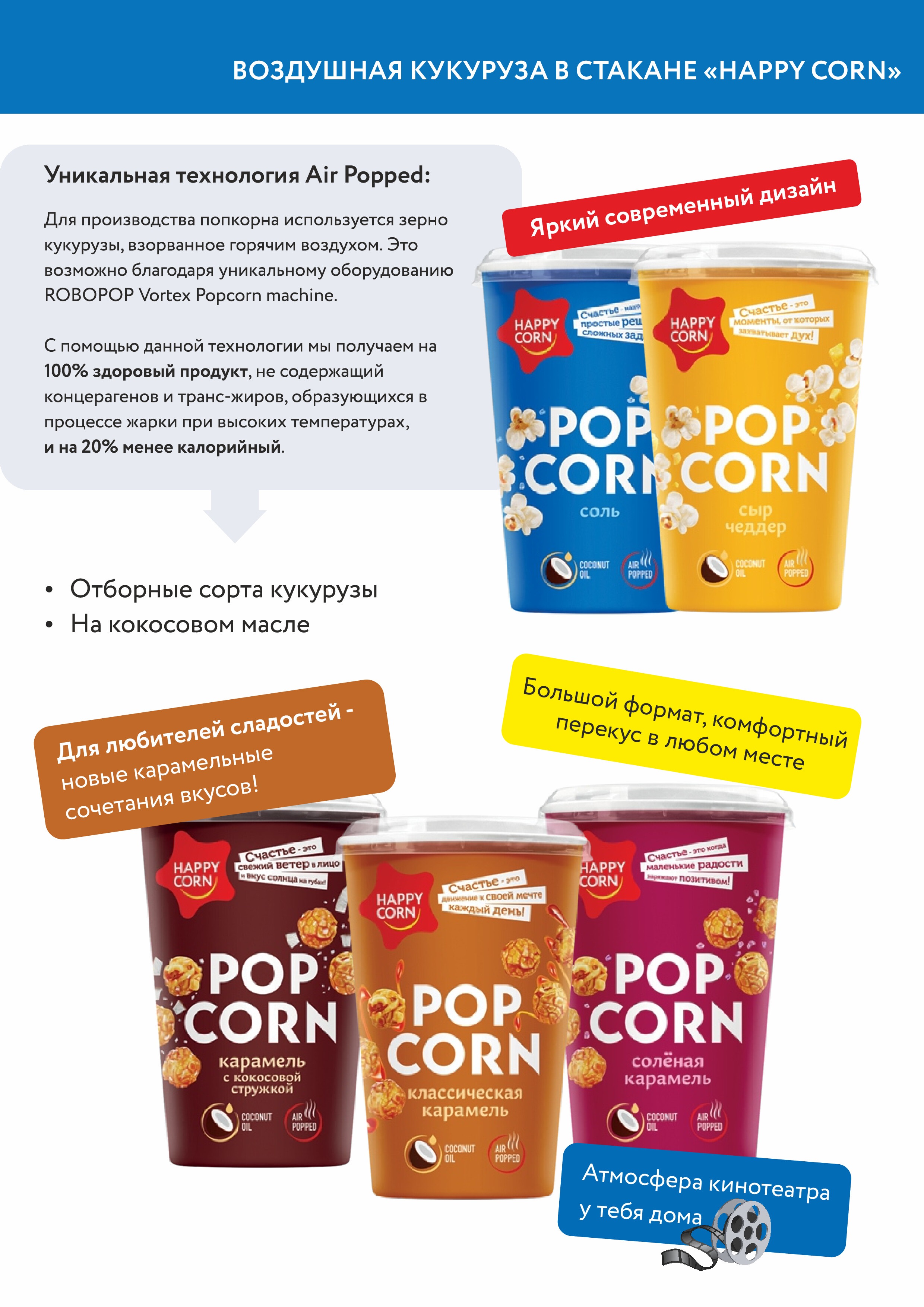 Попкорн готовый Happy Corn со вкусом Сыр Чеддер в стакане 50 г - фото 3