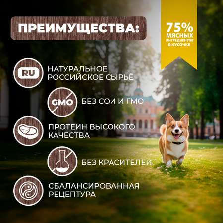 Консервы для собак Родные корма куриные кусочки в соусе по-курски 970г