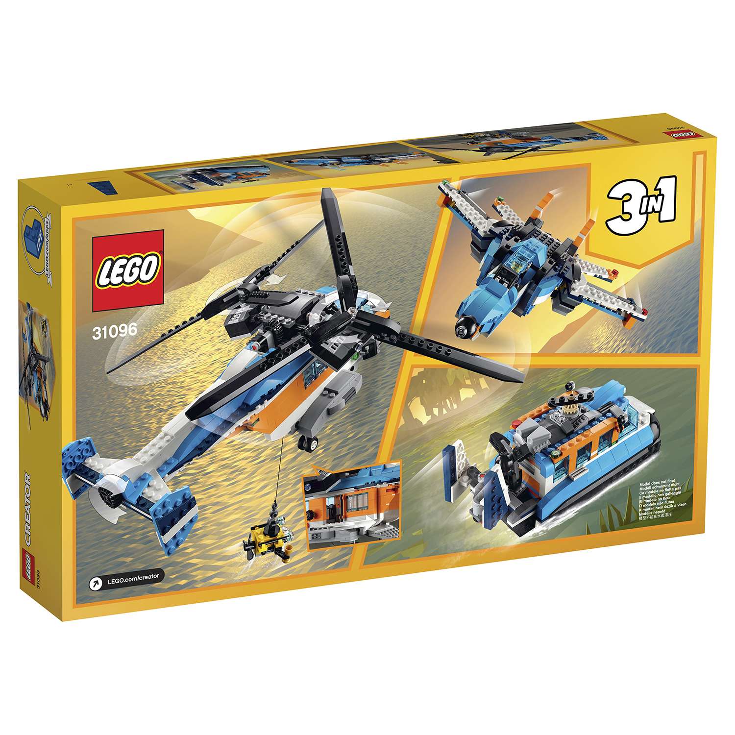 Конструктор LEGO Creator 2роторный вертолёт 31096 - фото 3