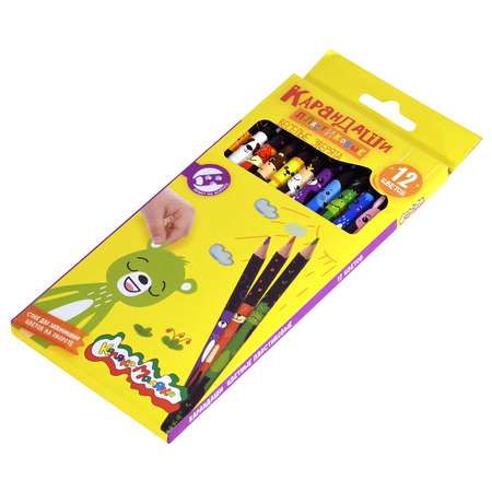 Набор цветных карандашей Каляка-Маляка с персонажами 12цветов КККМ12-ПЕР