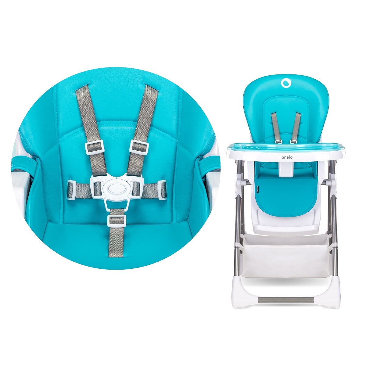 Стульчик для кормления Lionelo Linn Plus Turquoise - фото 4