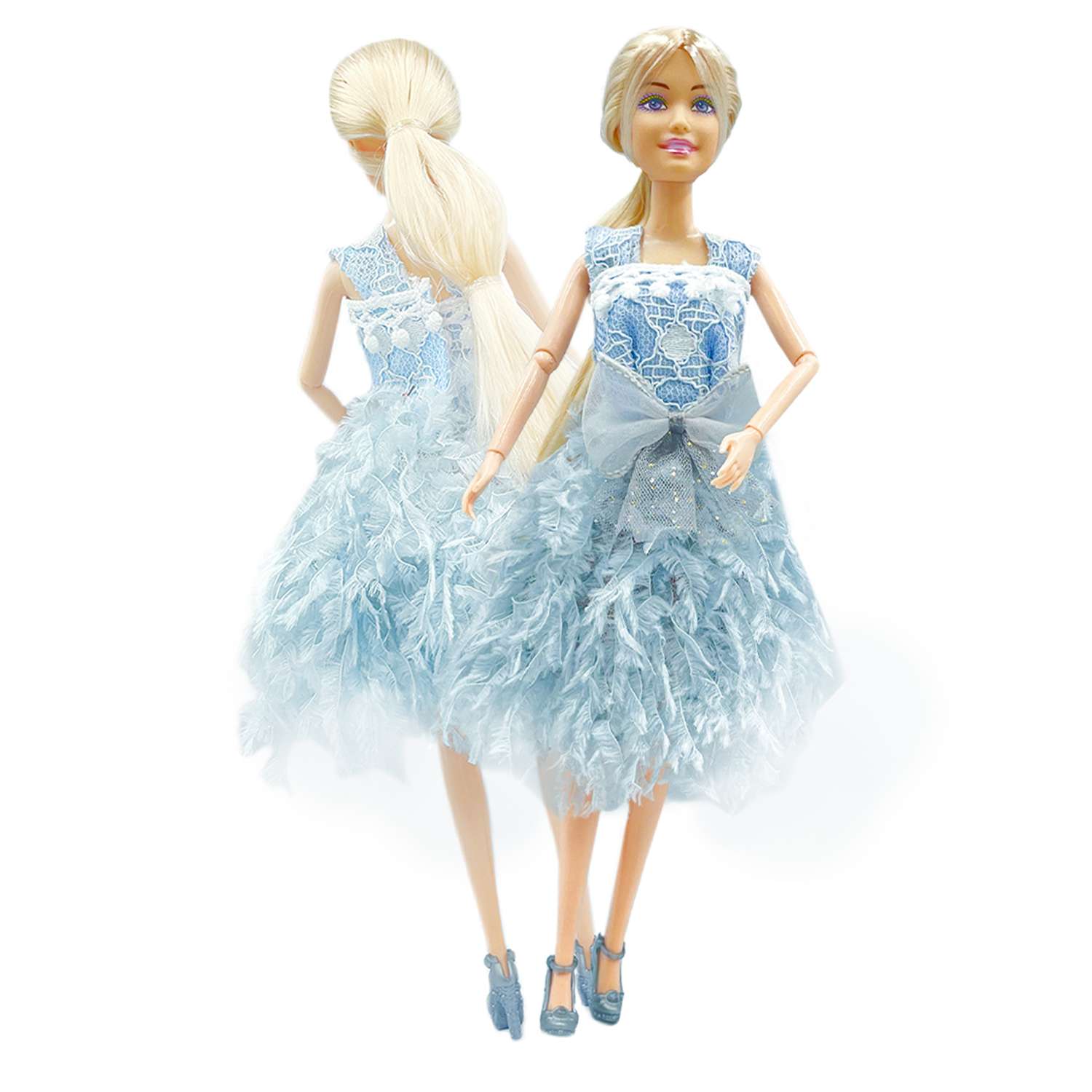 Кукла SHARKTOYS шарнирная с питомцем голубом платье 37000104 - фото 8