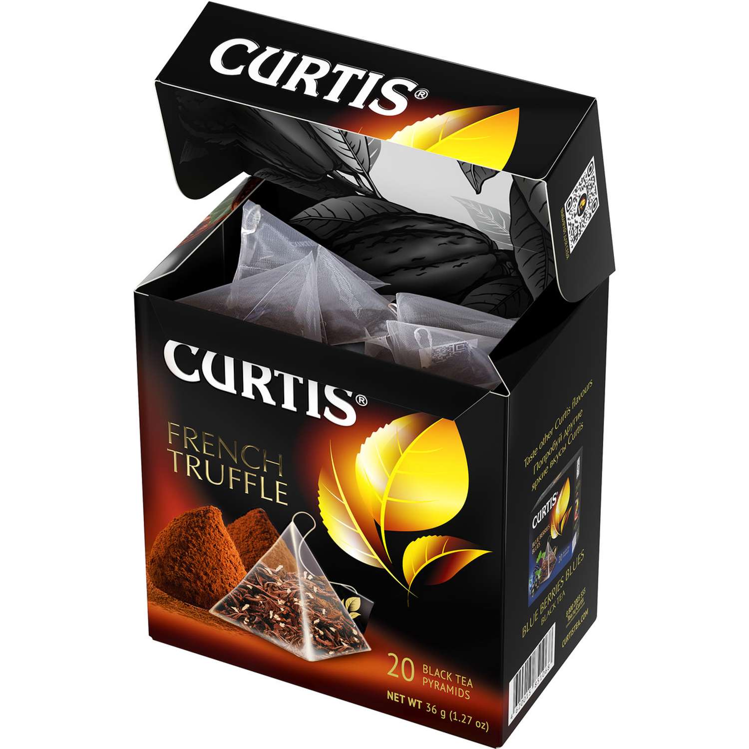Чай черный Curtis French Truffle 20 пирамидок со вкусом нежного шоколадного трюфеля и кусочками кокоса - фото 4