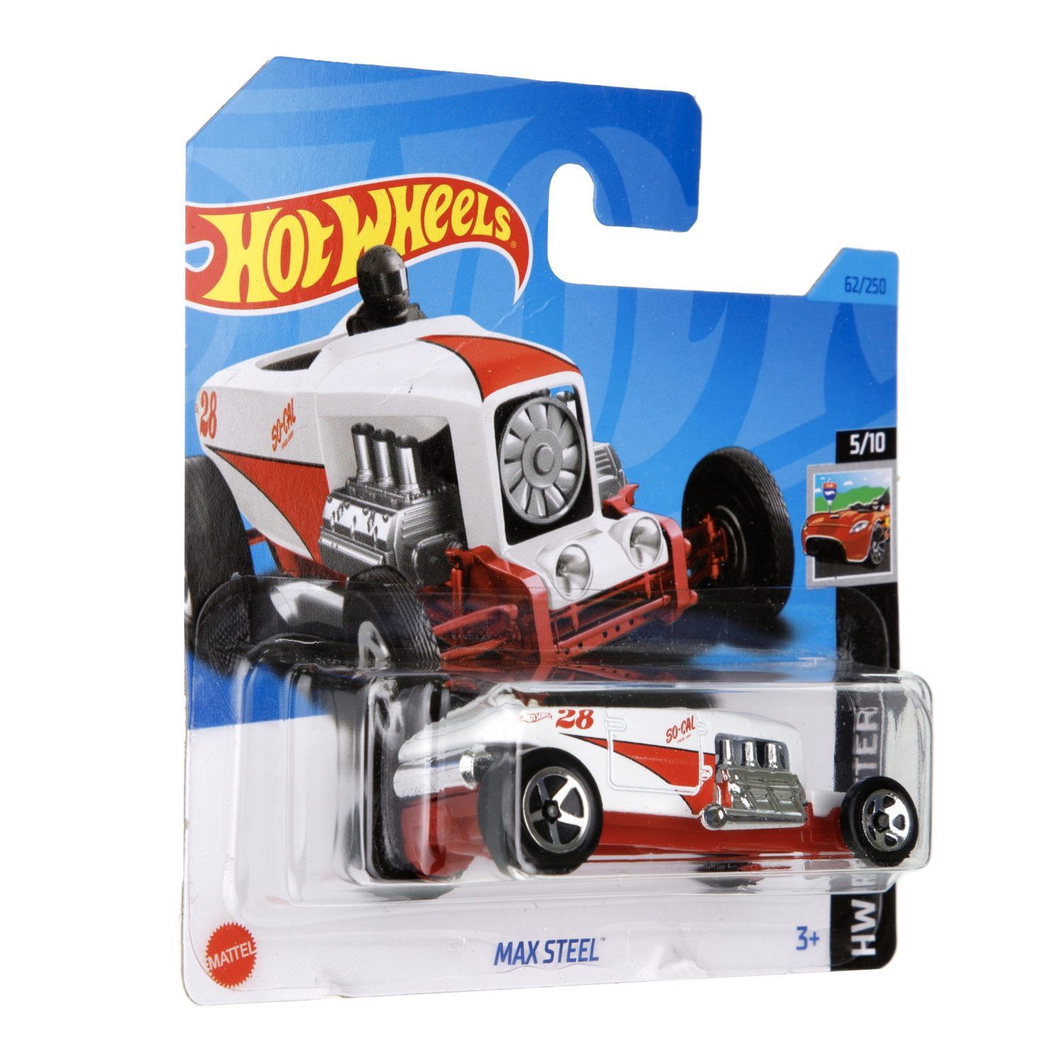 Болид Hot Wheels Max Steel 1:64 инерционный 62827 - фото 3