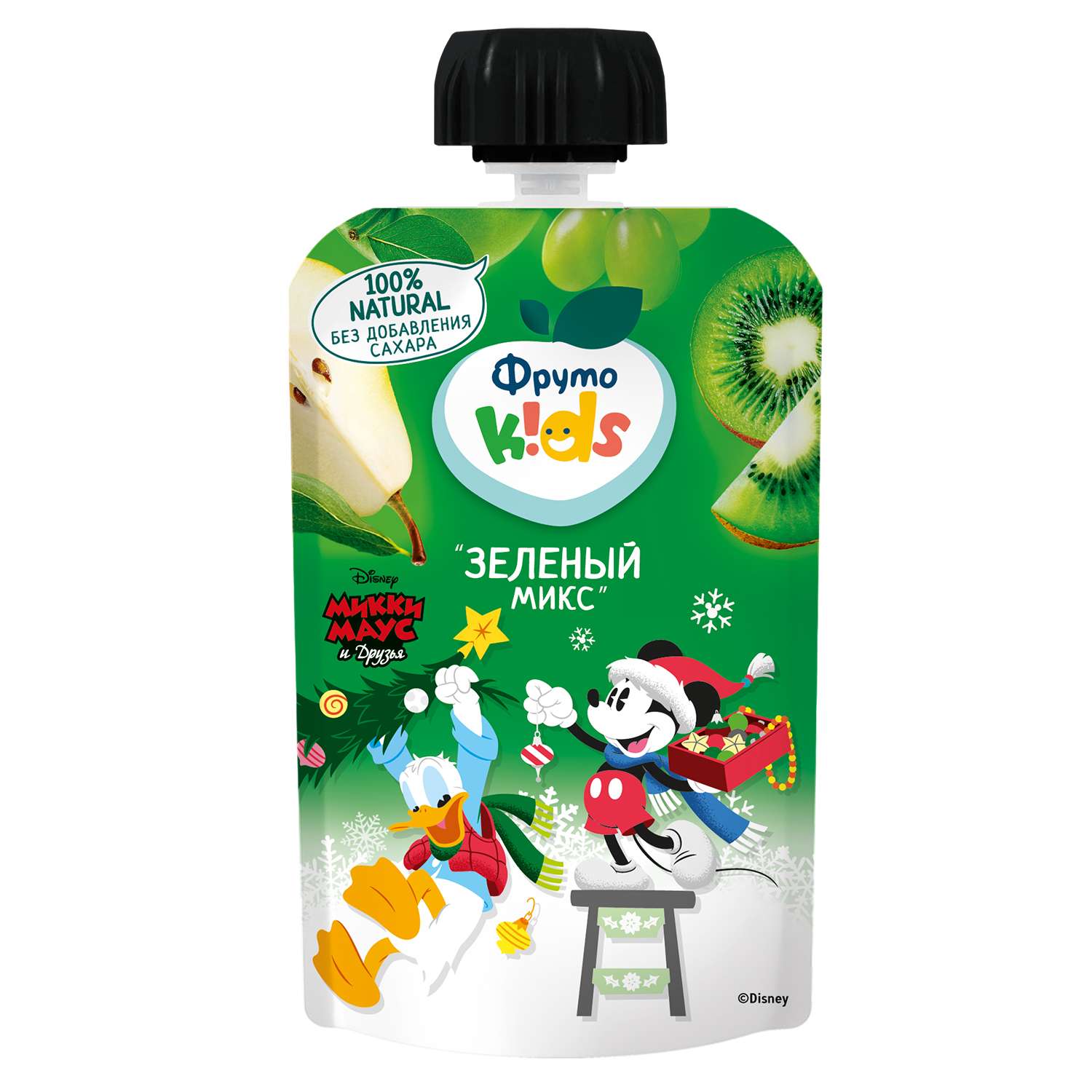Пюре ФрутоKids яблоко-груша- виноград-киви 90г с 9месяцев - фото 2