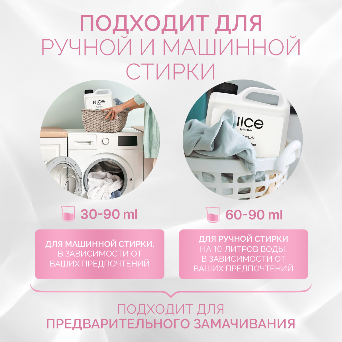 Кондиционер для белья NICE by Septivit Formula 00 1л - фото 4