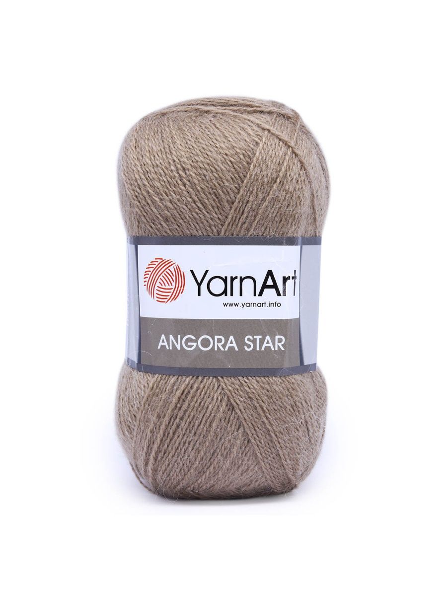 Пряжа YarnArt Angora Star тонкая полушерстяная 100 г 500 м 512 серо-бежевый 5 мотков - фото 6