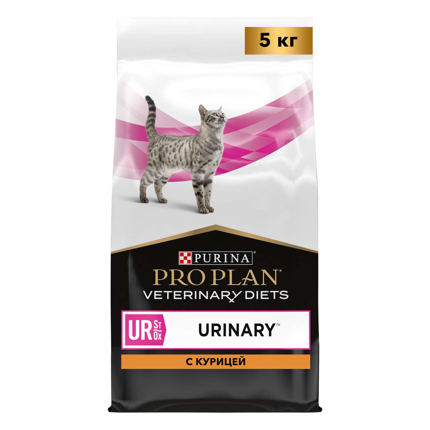 Корм для кошек Purina Pro Plan Veterinary diets UR St/Ox Urinary при болезни нижних отделов мочевыводящих путей с курицей сухой 5кг - фото 1