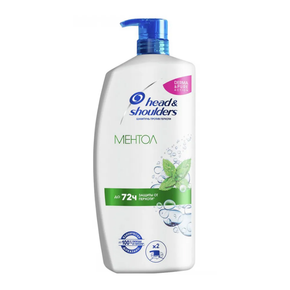 Шампунь для волос Head and Shoulders мужской Ментол 900 мл - фото 1