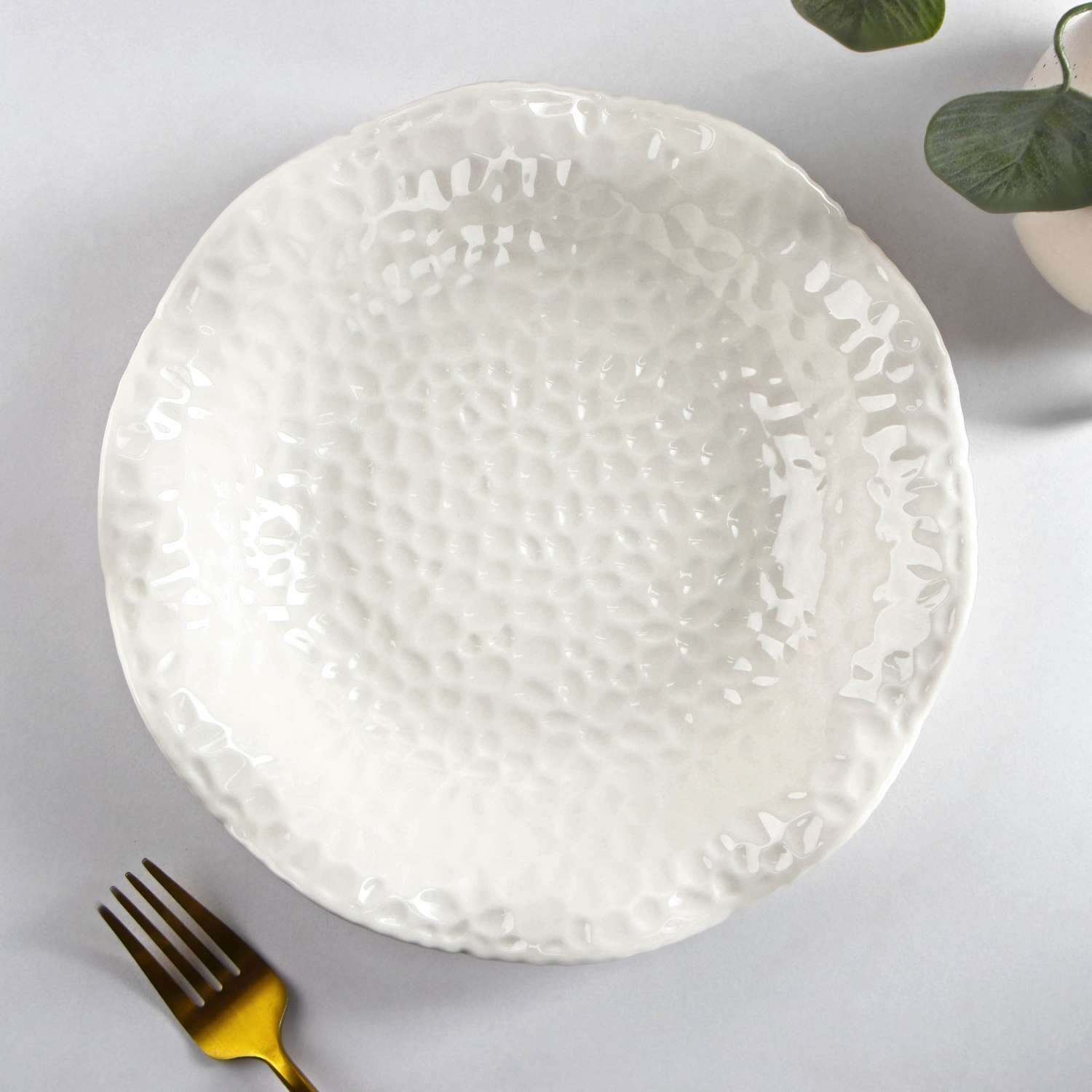 Тарелка Sima-Land керамическая десертная «Воздушность» 500 мл d=23 см цвет белый - фото 2