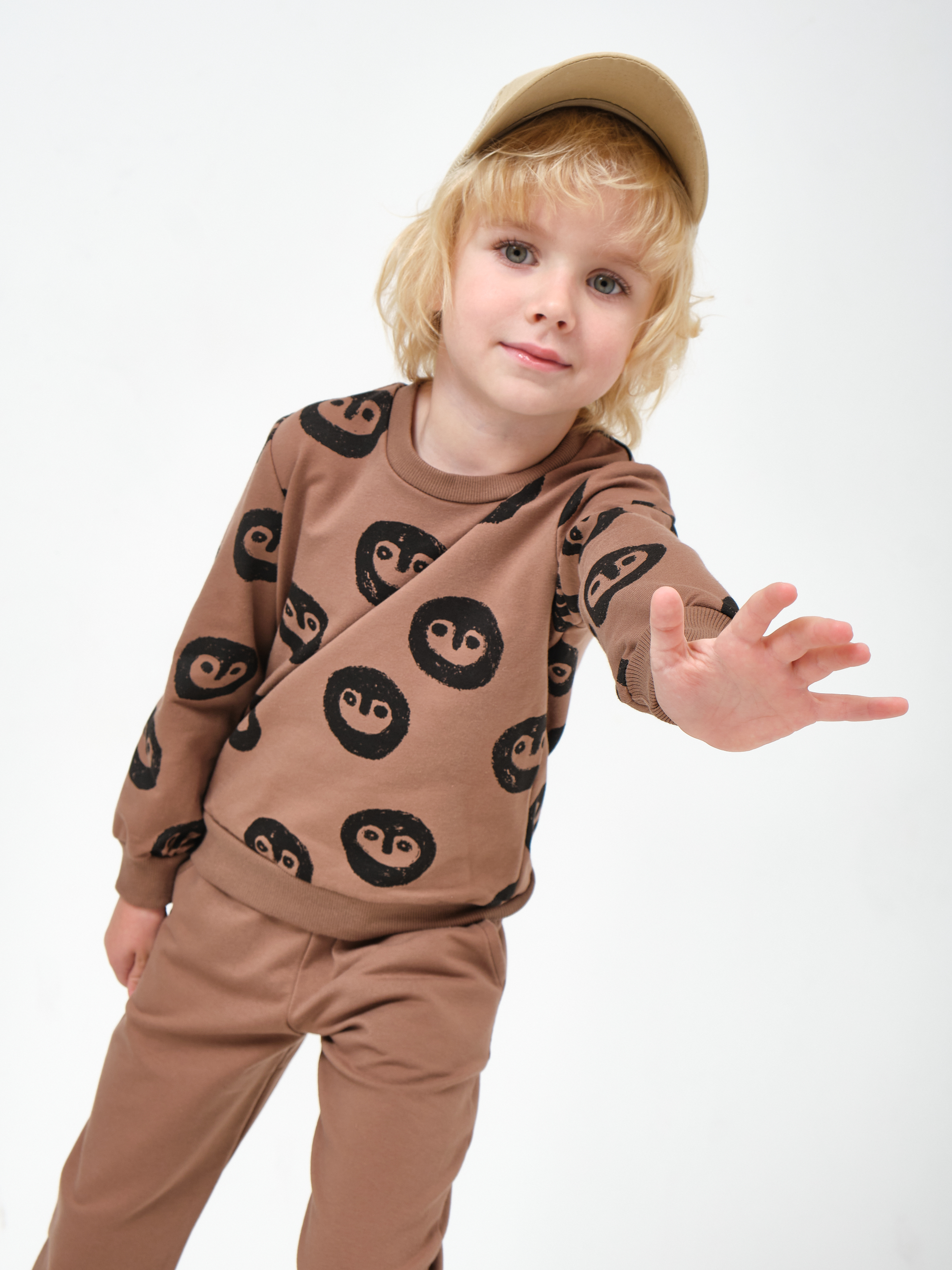 Свитшот ESINA KIDS esina001/svit/r1/ коричневый - фото 1