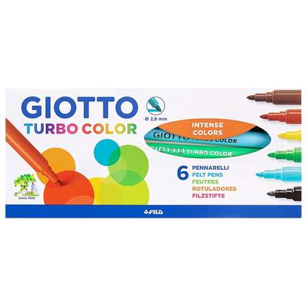 Набор фломастеров Fila Giotto Turbocolor 6цветов 415000