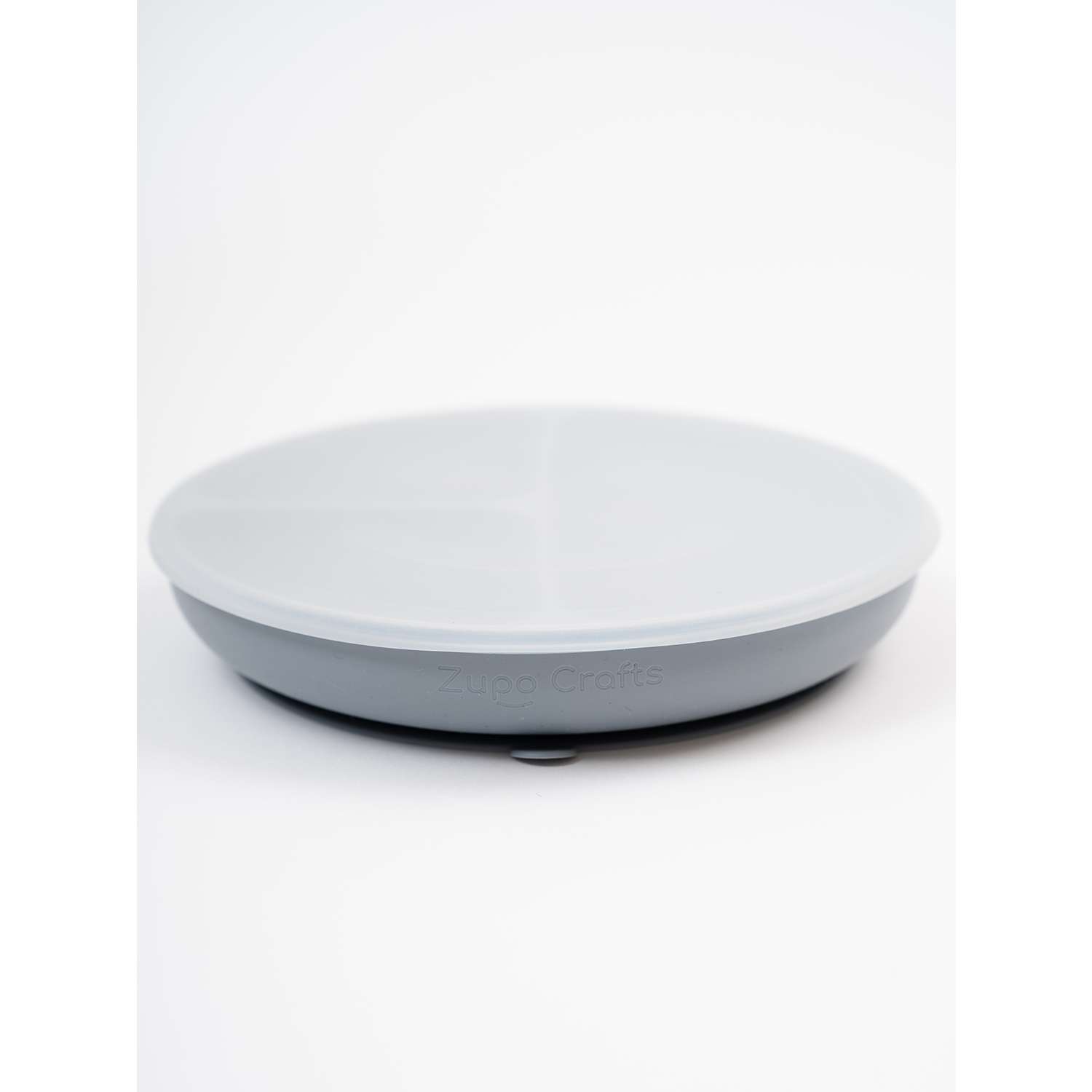 Силиконовая тарелка с крышкой Zupo Crafts пыльно-голубой - фото 1