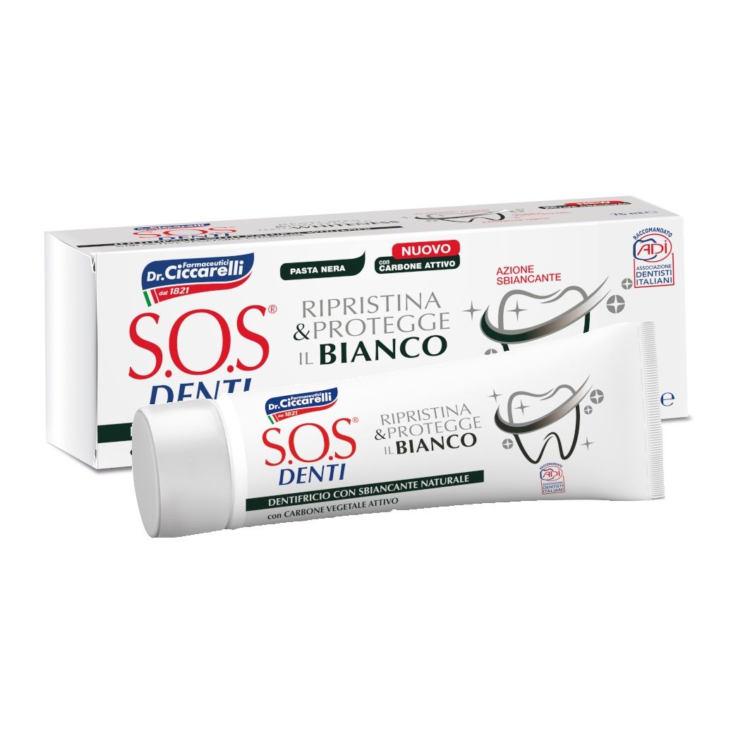 Зубная паста Pasta del Capitano S.O.S. DENTI Teeth Whiteness / Отбеливающая 75 мл - фото 1