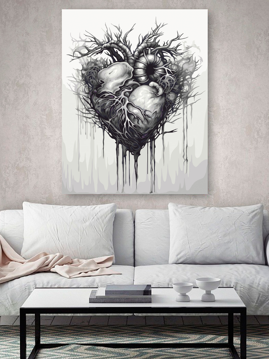 Картина по номерам Hobby Paint холст на подрамнике 40х50 см Сердце - фото 3