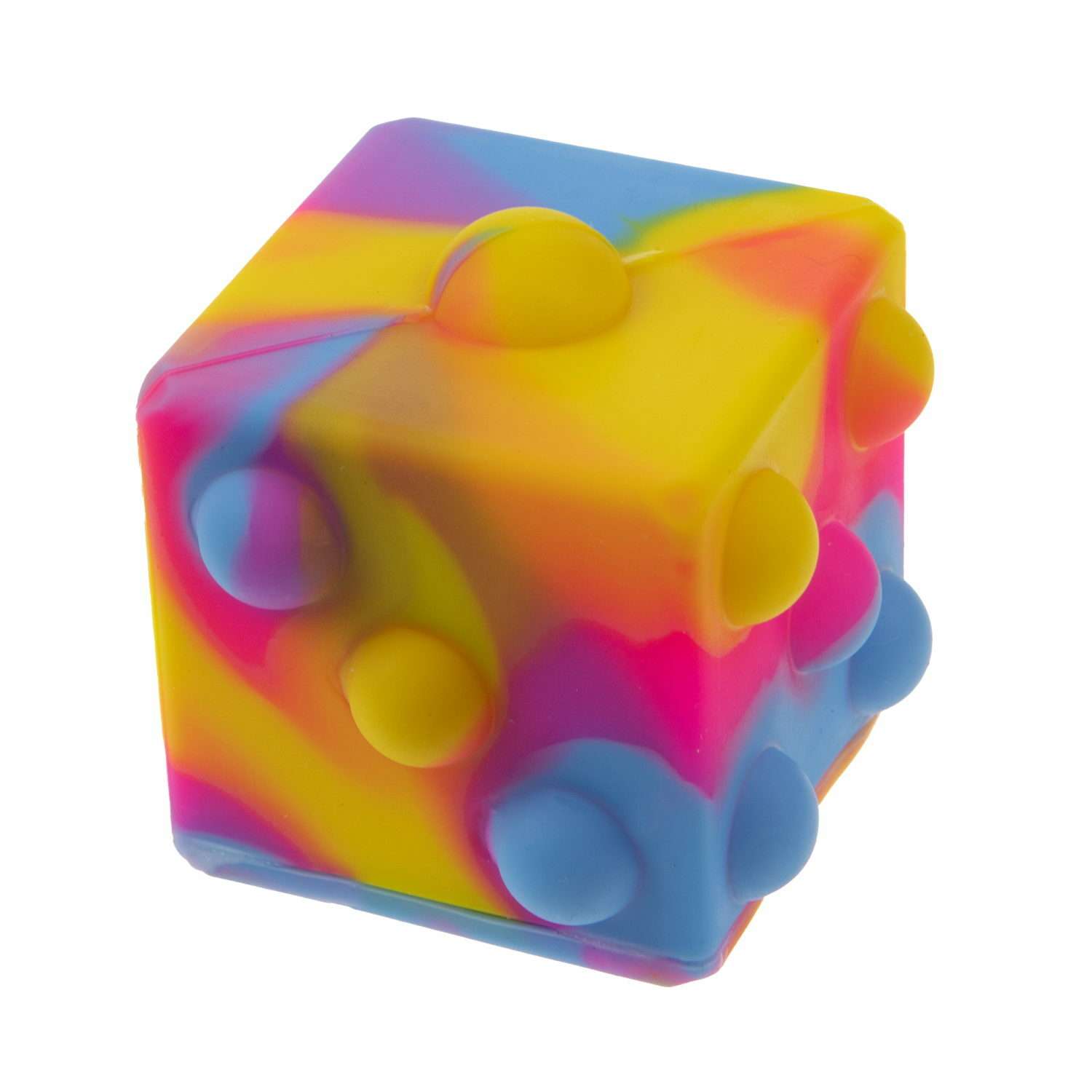 Игрушка- антистресс 1TOY Жмяка игральный кубик разноцветный - фото 1